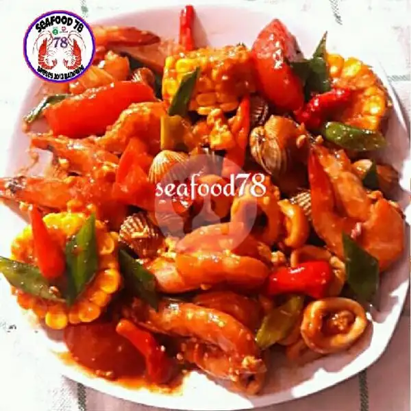Mix (E).Udang Cumi-cumi Kerang Jagung Caos Padang Hot | Seafood78, Abdurahman Saleh