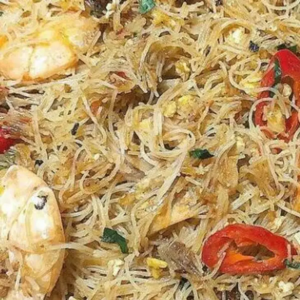 Bihun Goreng Seafood ditambah Sayur | Sate Gurita Warung Sunny, Sekarwangi