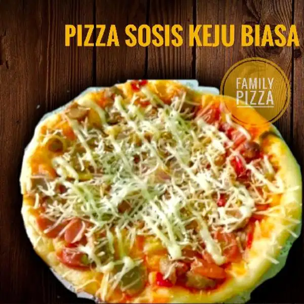 Pizza Sosis Keju Biasa | Family Pizza, Jeruk Legi