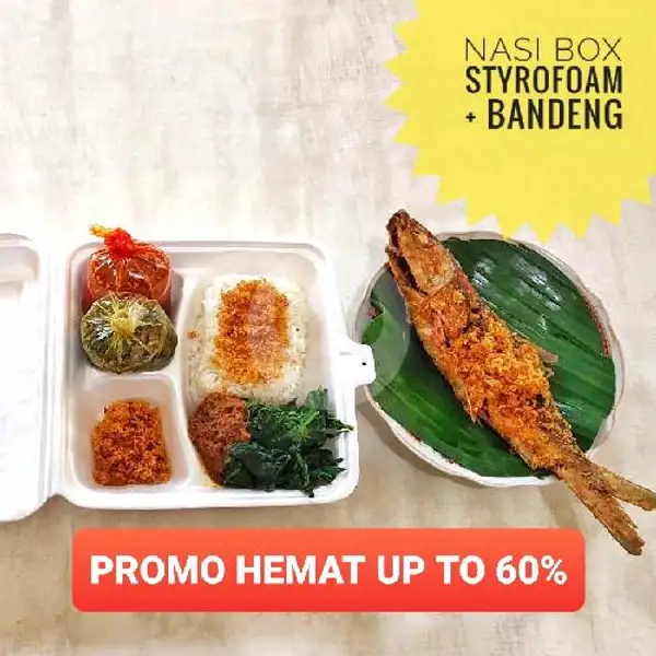 Nasi Box Styrofom+Bandeng | Padang Murah