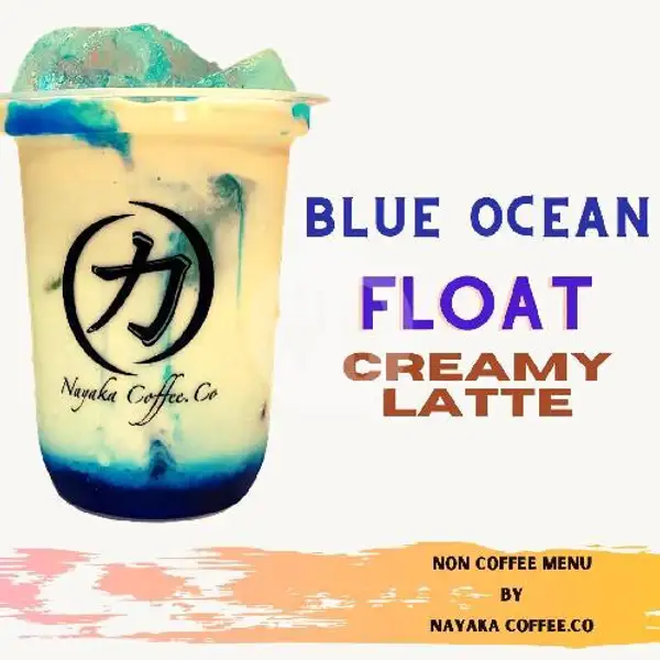 BLUE OCEAN FLOAT CREAMY LATTE (MENU BARU) | Nayaka Coffee Co, Cipayung