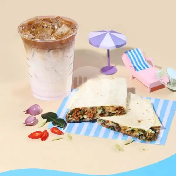 Chicken Sambal Matah Quesadilla + Caramel Macchiato | Starbucks, Drive Thru Hayam Wuruk