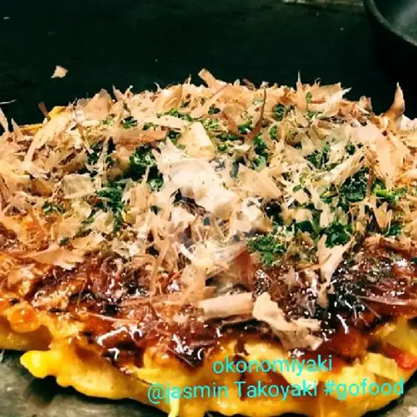 Okonomiyaki Original Plus Telor | Jasmin Takoyaki Okonomiyaki, Cimindi