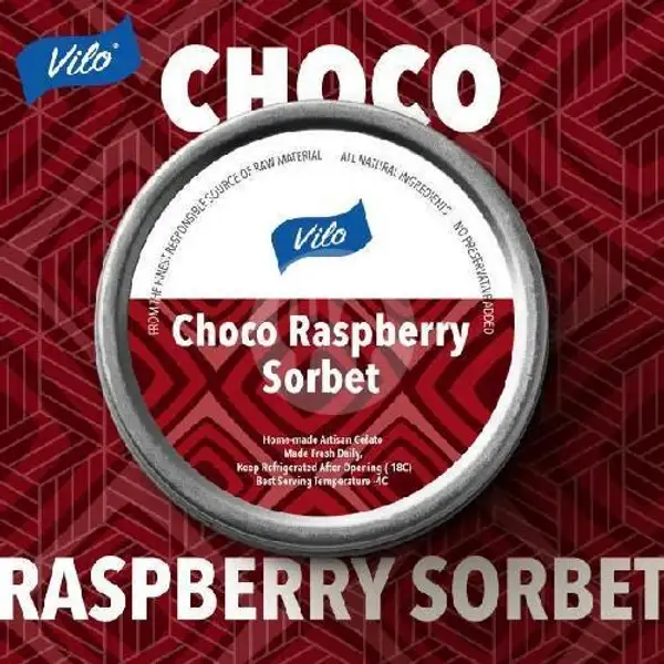 Choco Raspberry Sorbet (Vegan) | Vilo Gelato