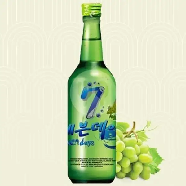 Soju Seven Days Grape + Free Kacang Kulit Garuda | Arnes Beer Snack Anggur & Soju