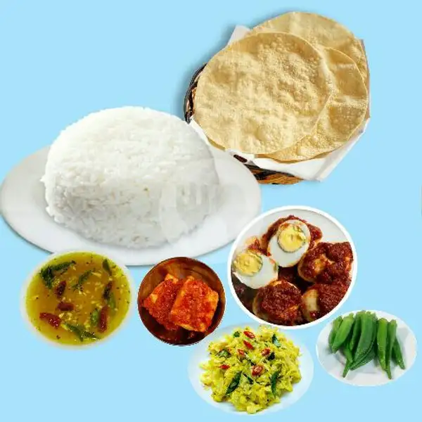 Nasi Kandar Telur | Uncle Muthu Kitchen, Sesetan