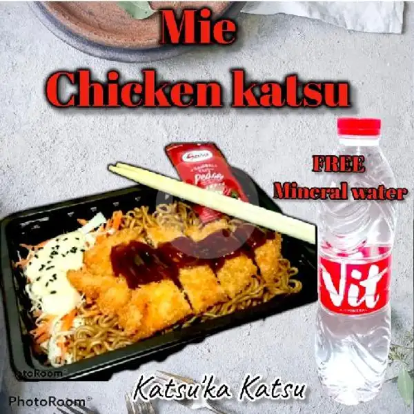 Mie Chicken katsu, free mineral water | Katsu'ka Katsu