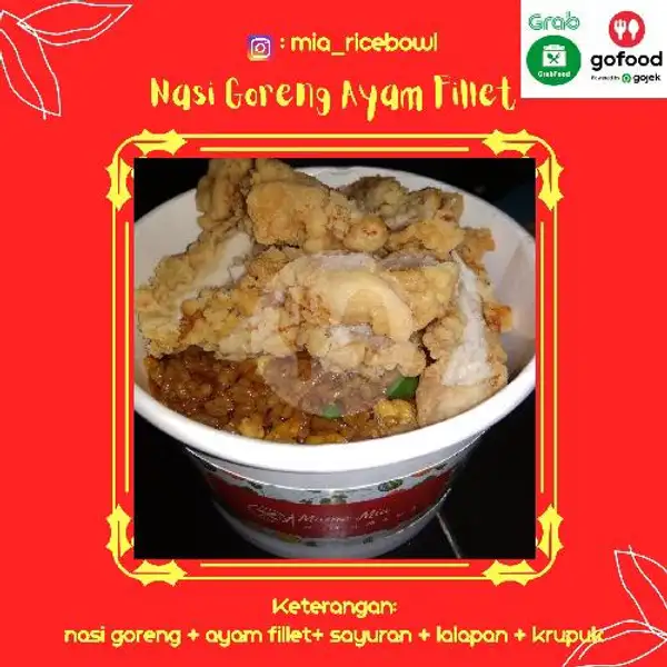 Rice Bowl Nasi Goreng Ayam | Mia Rice Bowl (Ayam Geprek & Ayam Goreng), Bodeh