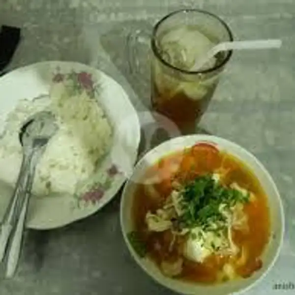 Nasi Sup + Teh Es | Warung Zura, Padang Timur