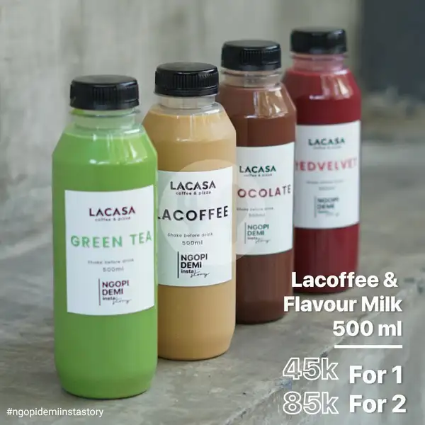 2 Botol Lacoffee / Flavour Milk 500 Ml | Lacasa Pizza, Mayor Ruslan
