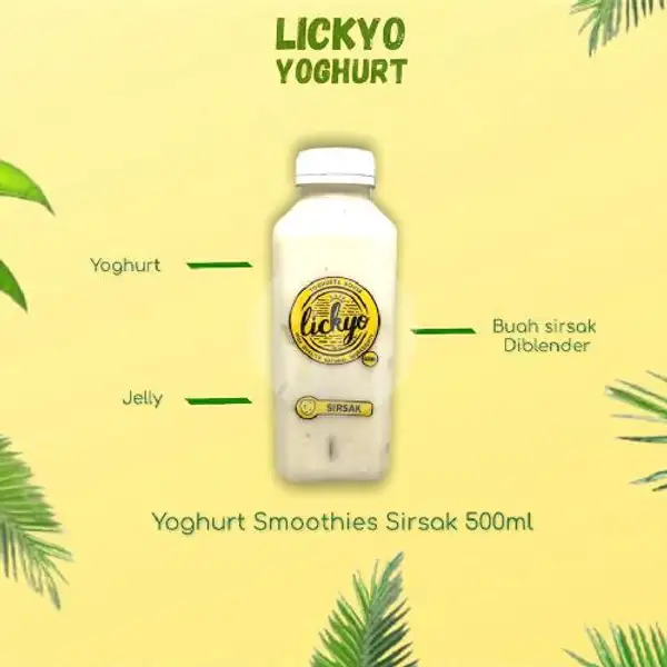 Yoghurt Sirsak Smoothies 500ML | LickYo Creamy Yoghurt, Reog