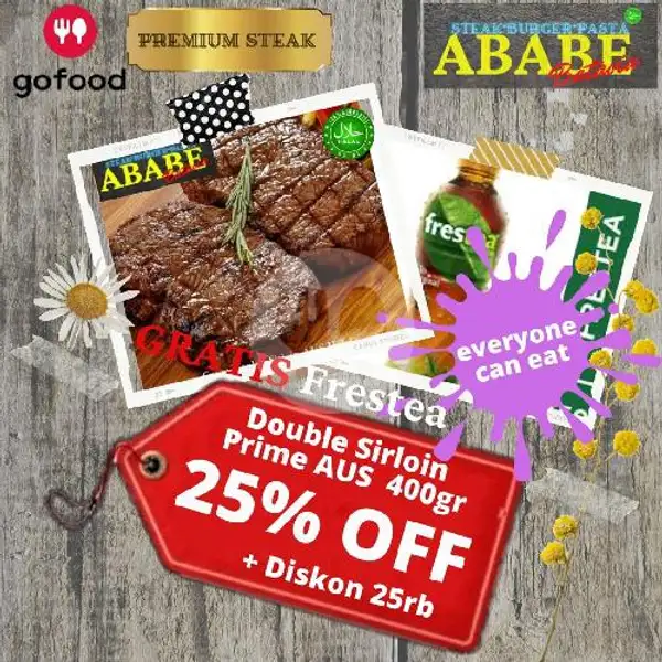 Free Frestea Crazy Double Sirloin Prime AUS Halal | Ababe Steak, Pondok Labu