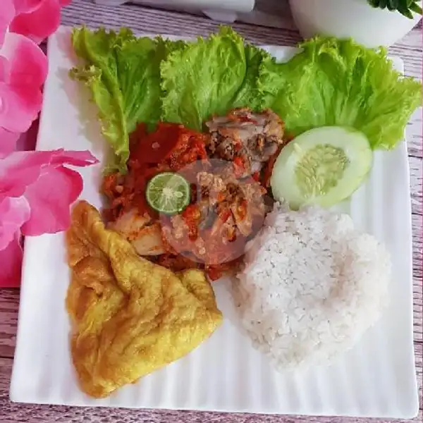 Ayam Geprek Special + telor(sambal matah/sambal bawang/sambal terasi) | Depot Grace Karang Empat