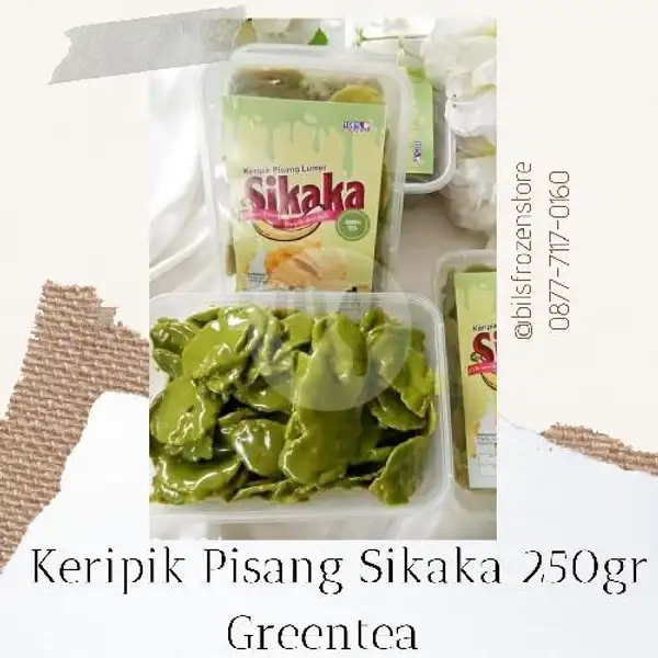Keripik Pisang Sikaka Greentea 250gr | Bils Frozen Store