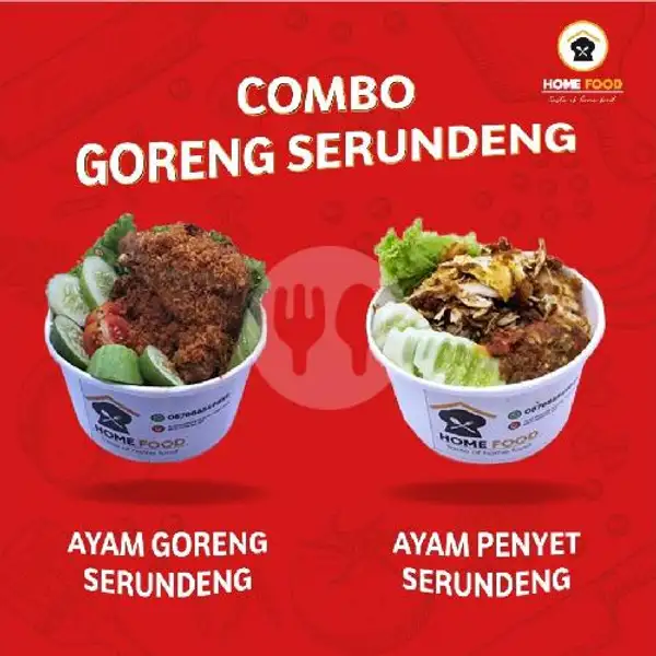 COMBO, Ayam Goreng Bumbu Serundeng (Goreng Biasa - Penyet) | Home Food, Cipondoh