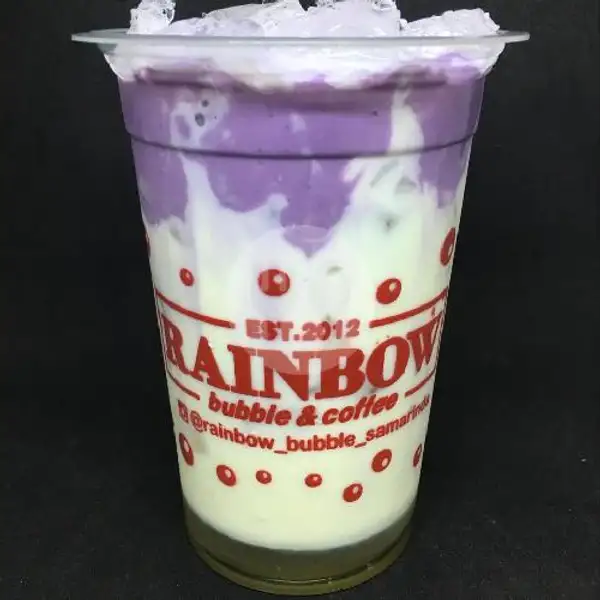 Taro Latte | Rainbow Bubble & Coffee, Bhayangkara