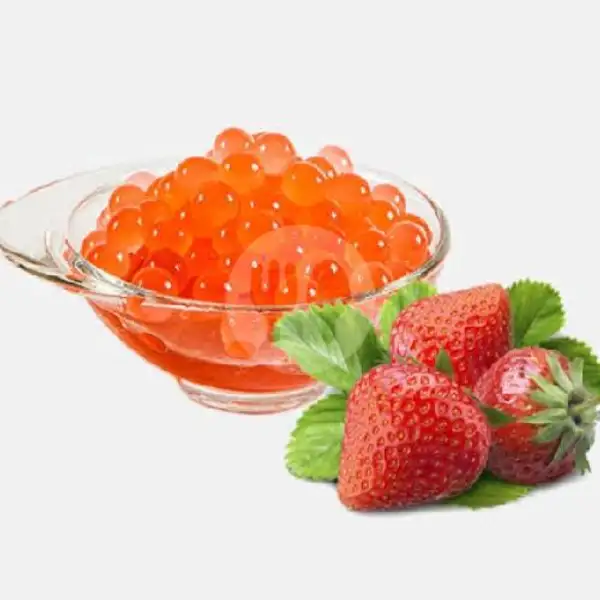 Strawberry Popping Boba | Manja Cheese Tea, Kepanjen