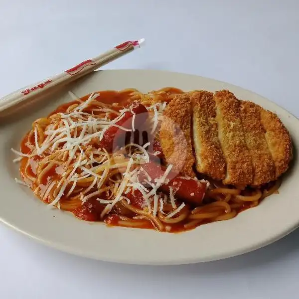 Spaghetti Chicken Katsu | Spaghetti LodoksFood, Cilendek