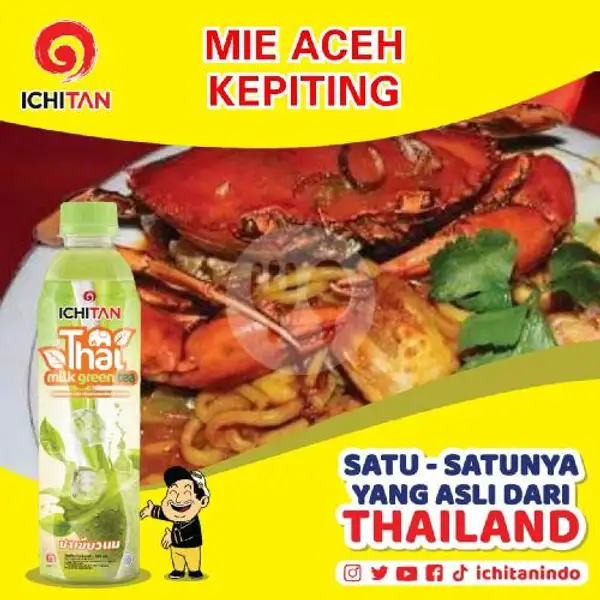 Mie Aceh Kepiting nyemek+ICHITAN | Warung Mie Aceh Asokaya
