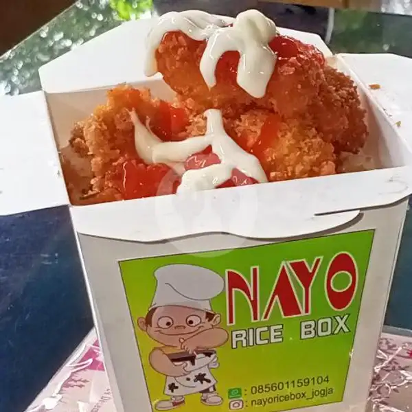 Nasi Ayam Mayo + Teh ( Es/ Panas) | Nayo Rice Box Dan Nayo Milky Drink, Gedongtengen
