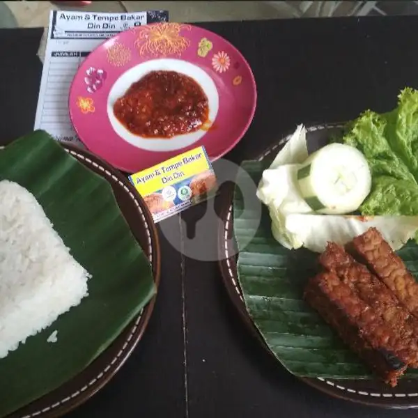 Nasi Lalapan Tempe Bakar | Ayam & Tempe Bakar Din Din, Pondok Kopi