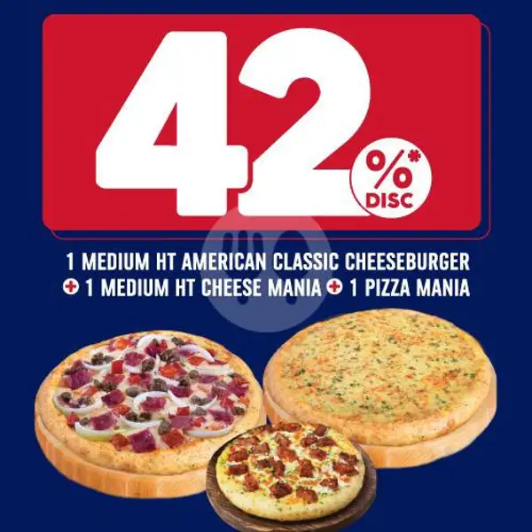 Disc. 42% For 3 Pizza | Domino's Pizza, Kedungdoro