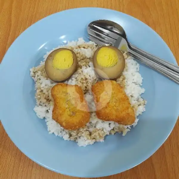 Paket A Anak Sekolah : Nasi + Telur Bulat Lo 1biji + Nagget Ayam 2pcs | Hongta Karivan, Lubuk Baja