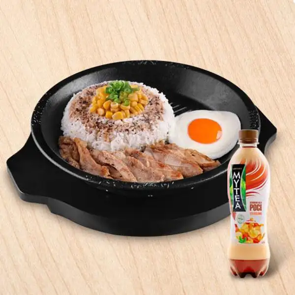 Chicken Pepper Rice w/ Egg + Mytea/ Good Mood | Pepper Lunch, Grand Batam Mall