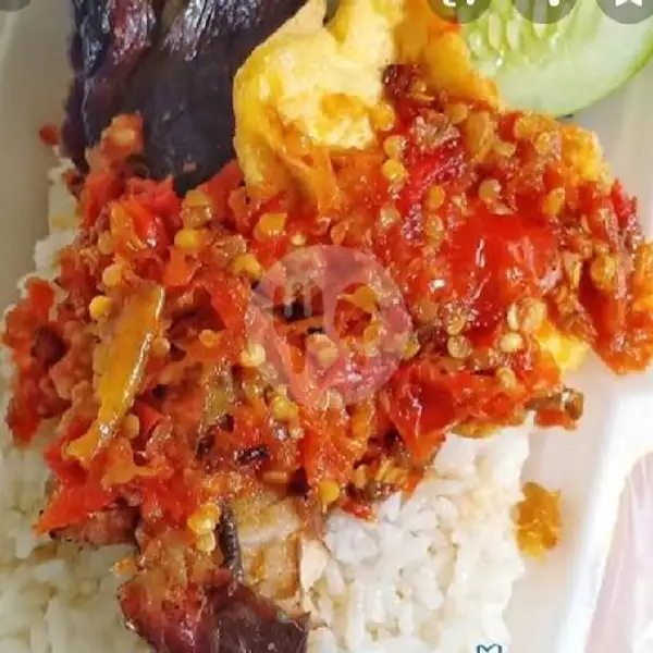 Nasi Lalapan Iwak P Geprek+Es Teh | Ayam Geprek Mama, Kalimantan