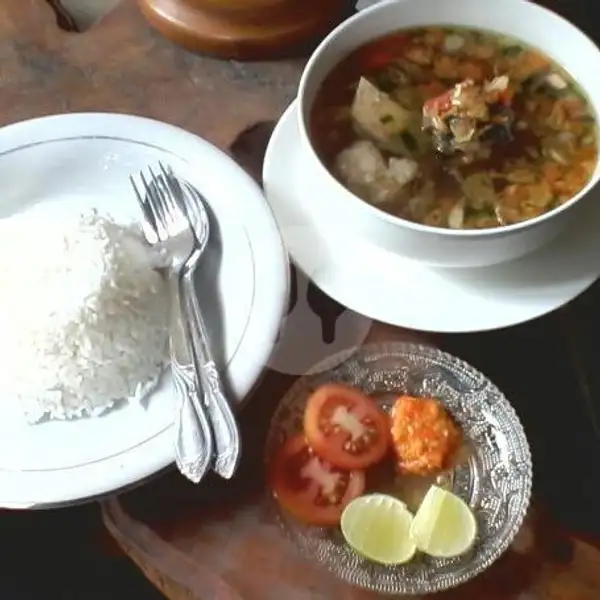 Paket Soto Daging Sapi  + Lontong+teh Manis | Keday Nesa, Panawuan