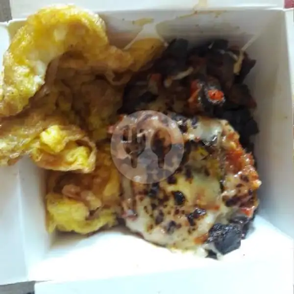 Rice Box Paru Rica Mozarella + Es Teh | Sop Ubi Mama