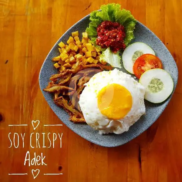 Nasi Soy Crispy | Cafe Adek Vegetarian, Komplek Griya Mas