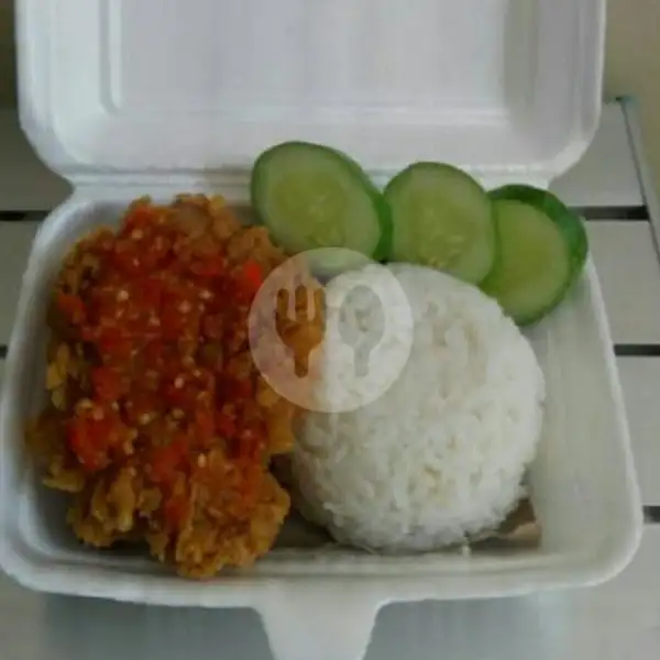 Nasi Ayam Gprek Sambel Goang | Capucino Cincau Ayu