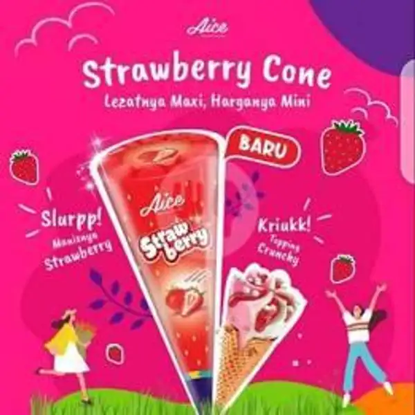 Strawberry Cone | Ice Cream  Aice Srj