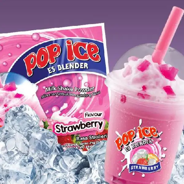 Pop Ice Strawberry Cus | SALAD BUAH NAZWA