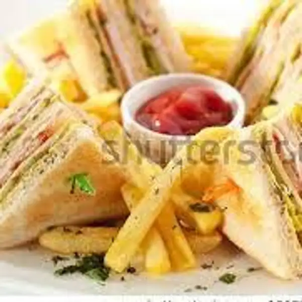 Cheese Finger Sandwich With Fries And Salad Garnish | Foodpedia Sentul Bell's Place, Babakan Madang