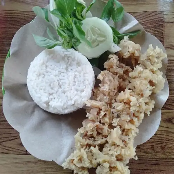Usus Crispy +Nasi | Lalapan Ayam Crispy Barokah Cak Sai, Lowokwaru
