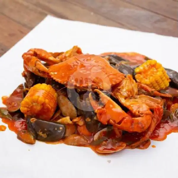 Kepiting + Kerang + Udang Rica Rica | Seafood Kedai Om Chan Kerang, Kepiting & Lobster, Mie & Nasi, Jl.Nyai A.Dahlan