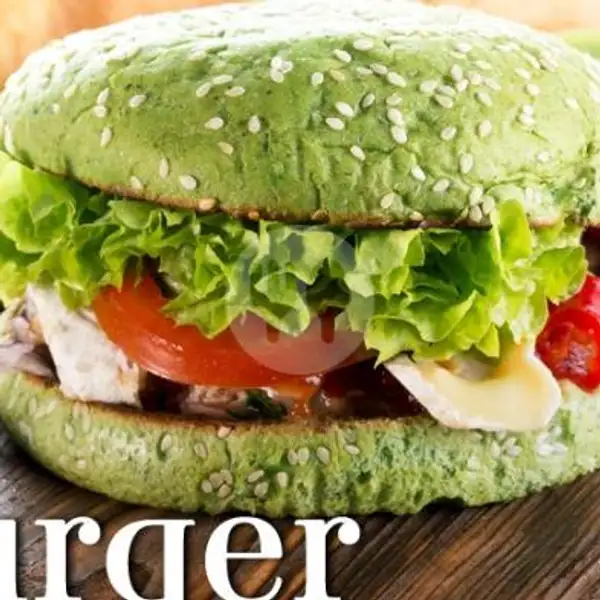 Green Burger Keju | AB Roti Kukus