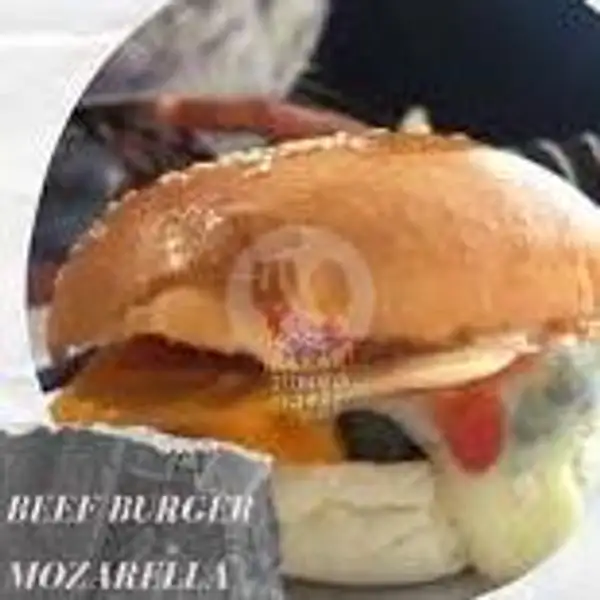 Burger Beef Mozarella + Telur | Arabian Kebab & Burger, Kisaran Barat