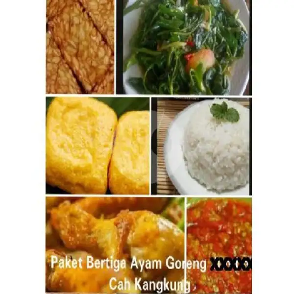 Paket Bertiga Ayam Goreng Cah Kangkung | Warkop Ayam Gepeng, Cimanggis