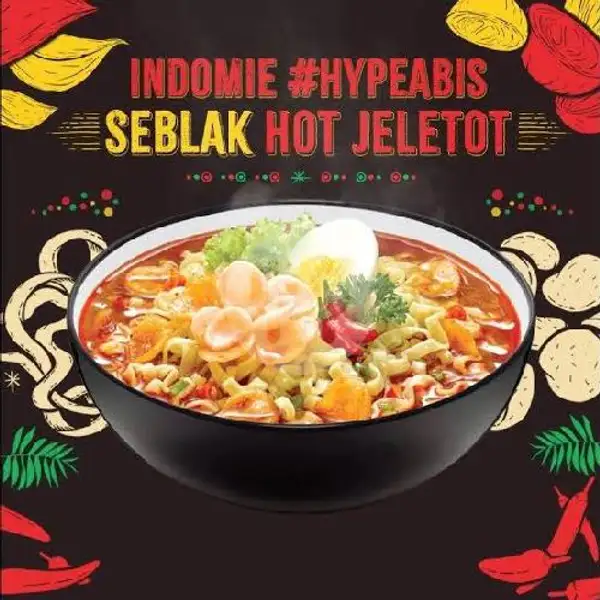 Indomie Seblak Hot Jeletot | X Burger & Burjo Bro, Manahan