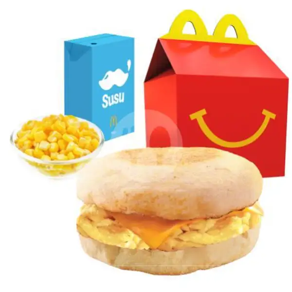 Happy Meal Egg Cheese Muffin | McDonald's, Mulyosari Surabaya