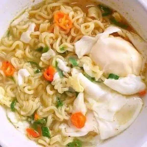 indomie kuah ayam bawang + telur | Rice Bowl Ayam Teriyaki Bibi Lung, Takoyaki, Indomie, Samoja Dalam