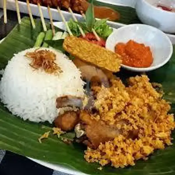 Nasi Ayam Kremes Small +Es Teh | Warung Mama Citra Kota Tegal, Margadana