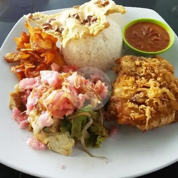 Nasi Gado Ayam Dada + Peyek | Ayam Penyet Jakarta, Dr Mansyur