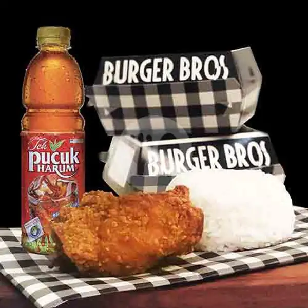 Fried Chicken Rice Meal Classic | Burger Bros, Menteng