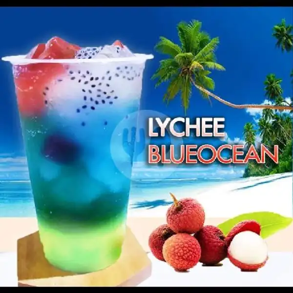 Lychee Blue Ocean | Es kopi & Cheese Thai Tea Rockopi, Gunung Putri