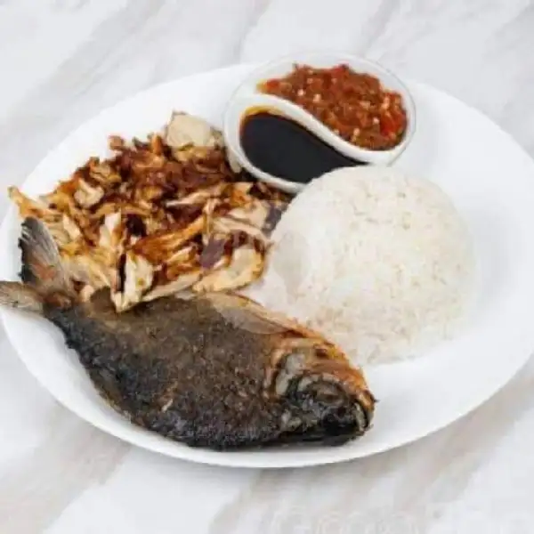 Nasi + Ikan Bawal Goreng Lalapan | Ayam Penyet Ghania, Pandan 5