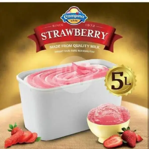 Ice Cream Campina Strawberry 5L | Nayra Ice Cream